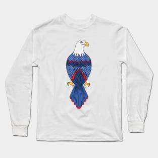 Blue, red and white starry eagle Long Sleeve T-Shirt